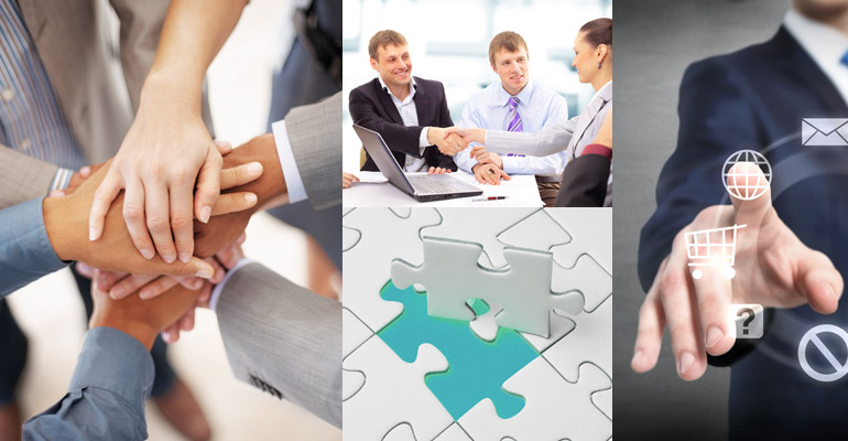 A colour picture showing people interacting in a business setting as a metaphor to the Publishing business process of Bridgegate Publishing.